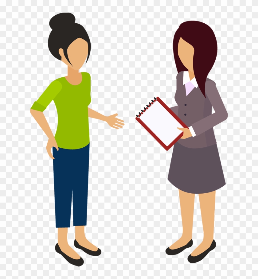 Two Business Woman Chatting Away Together With Some - Clipart Woman Business - Png Download