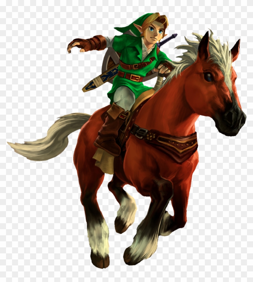 Linkepona - Legend Of Zelda Link And Epona Clipart