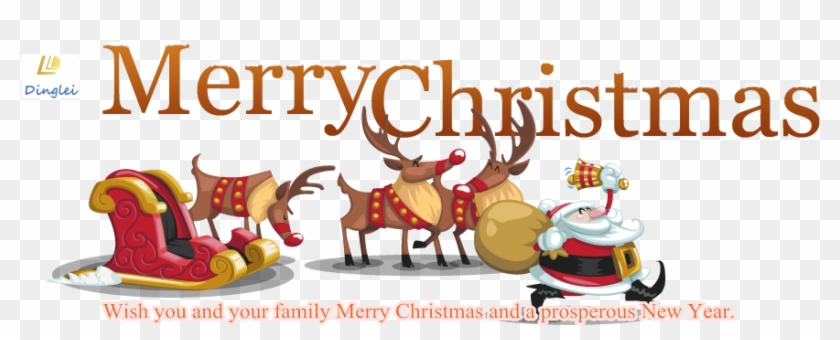 Merry Christmas And Happy New Year To All My Friends - Cartoon Clipart