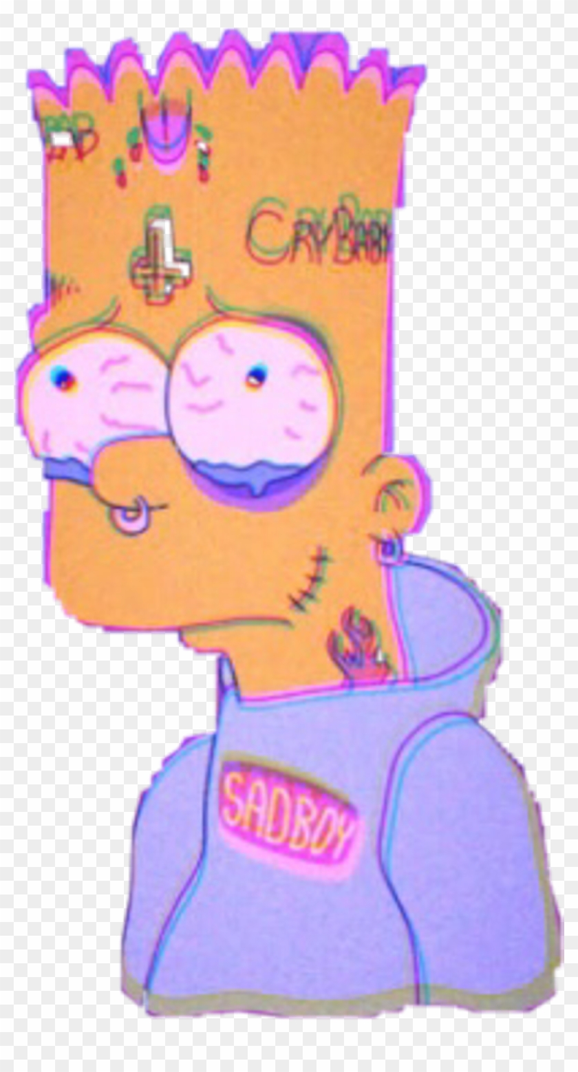 #art #bart #sad #tears #bartsimpson #simpson #depression - Bart Simpsons Sad Png Clipart #2288127