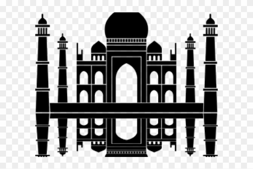 Taj Mahal Clipart Silhouette - Png Download