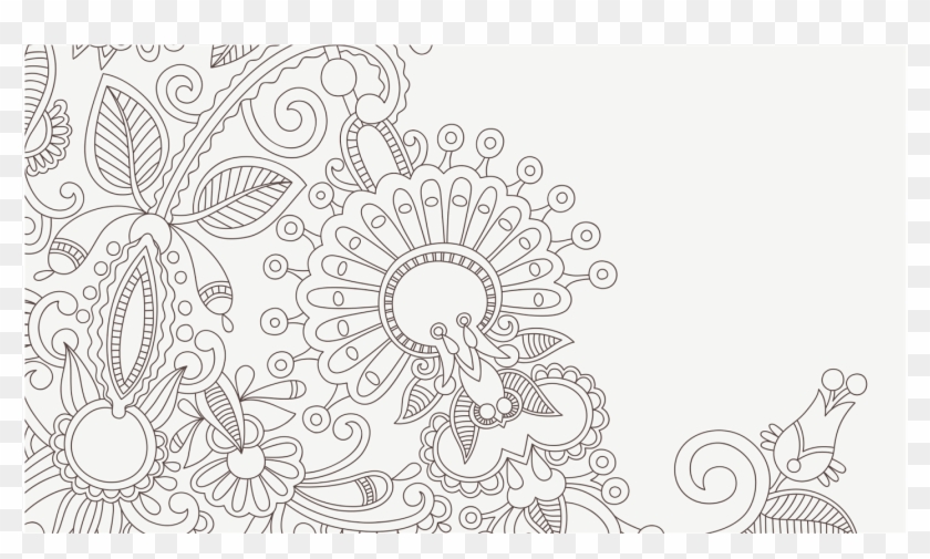 Graphic Free Library Download Motif Format Cdr Png - Motif Batik Putih Png Clipart #2289949