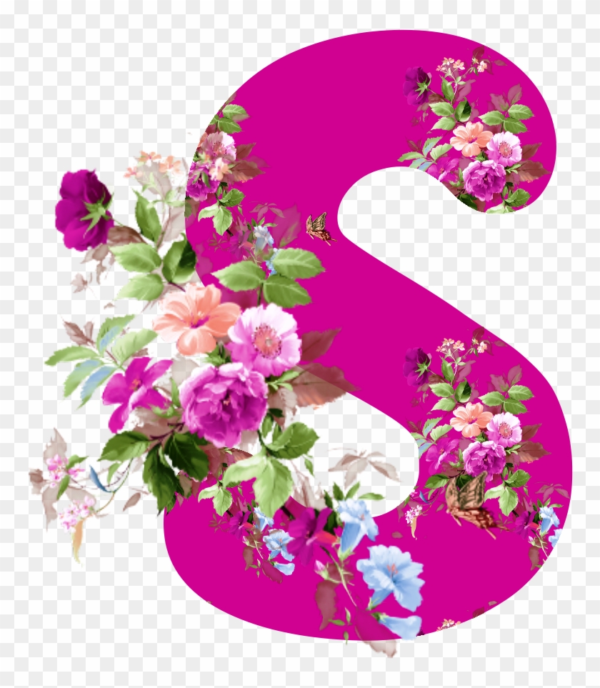 Alfabeto Pink Flores Png - Alphabet Flower Letter St Clipart #2290518