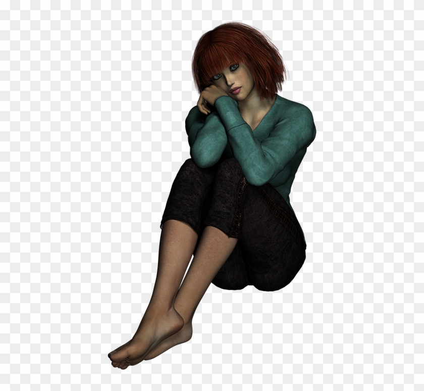 Girl Sitting Png Clipart #2290556
