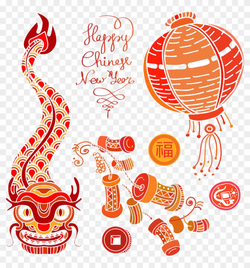 Chinese New Year Firecracker Chinese Zodiac - Chinese New Year Firecracker Png Clipart #2290991