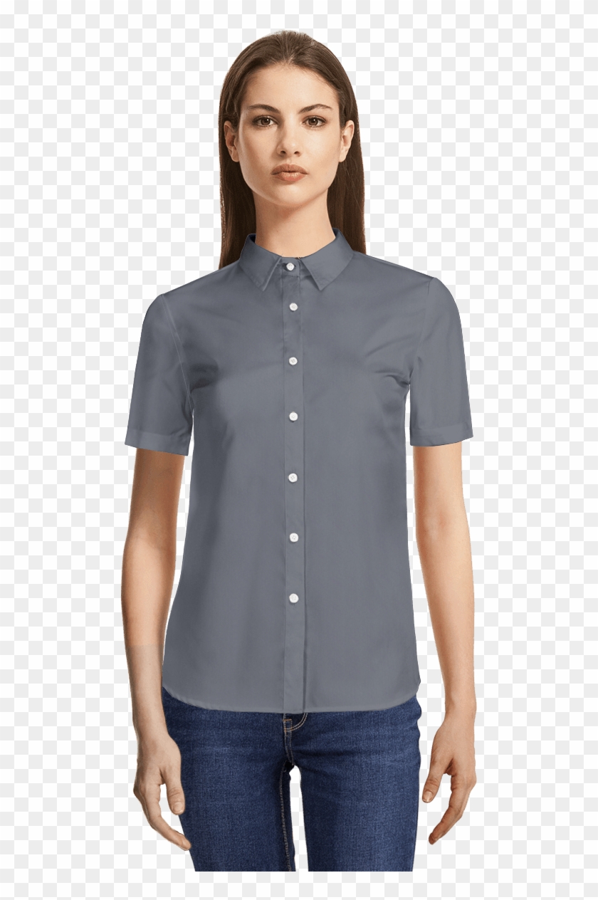 Grey 100% Cotton Shirt - Lapel Clipart #2291667