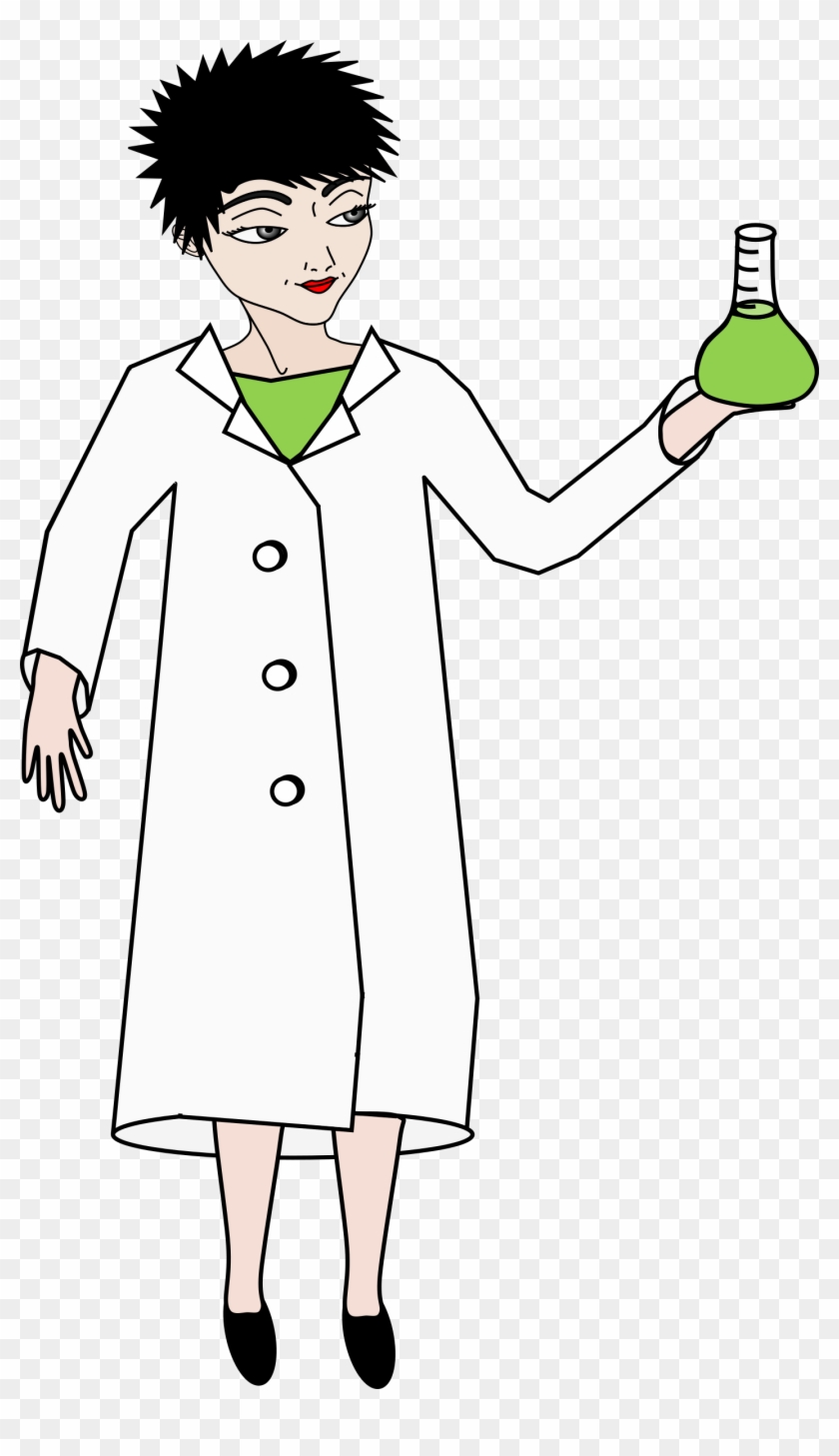 Science Student With Spiky Hair Big Image - Scientist Clip Art - Png Download #2292182