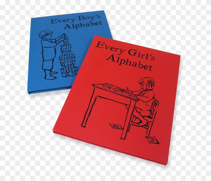 Alphabet Books Boys And Girls - Paper Clipart