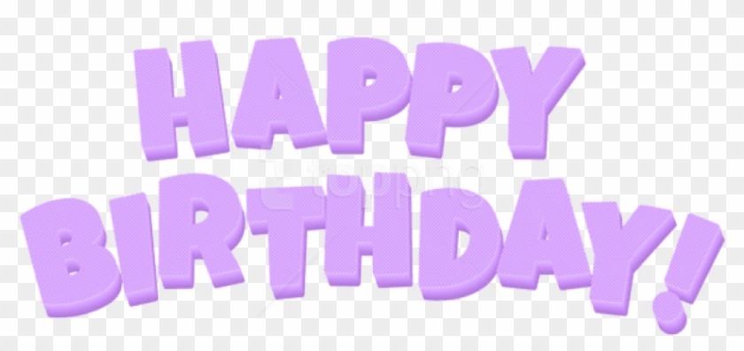 Download Happy Birthday Purple Text Png Images Background - Happy Birthday Pink Png Text Clipart