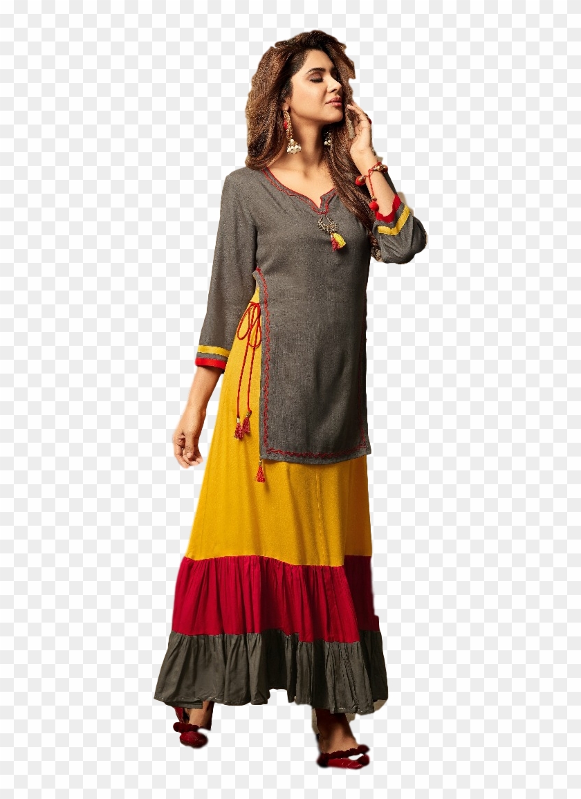 S4u Multicoloured Cotton Double Layered Kurti - Formal Wear Clipart