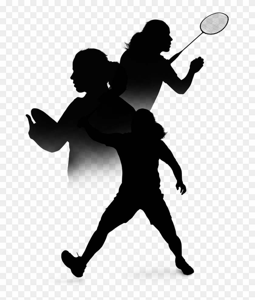 Badminton Silhouette - Silhouette Clipart