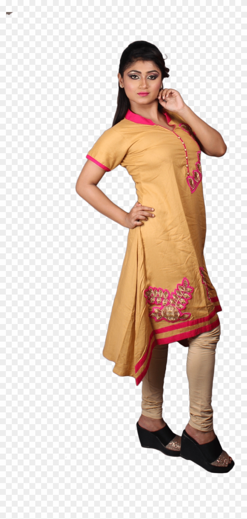 Cotton Embroidered Kurti - Photo Shoot Clipart #2293339