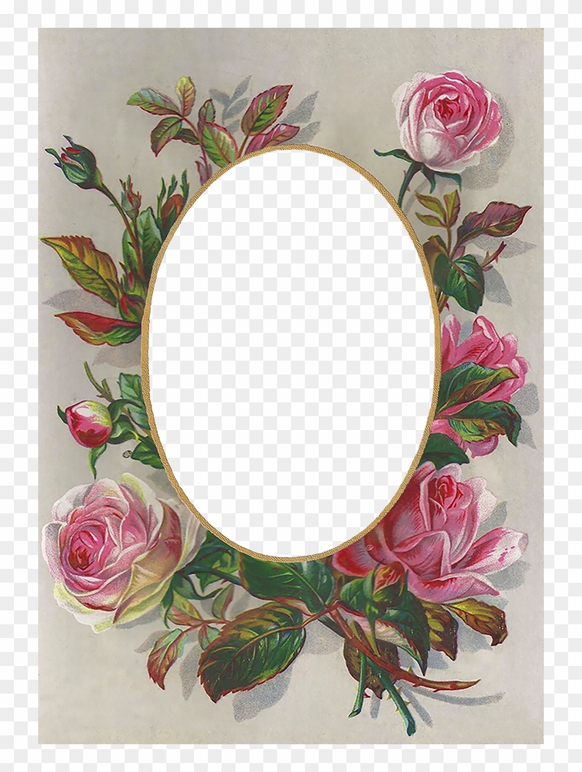 Wings Of Whimsy - Victorian Roses Frame Clipart