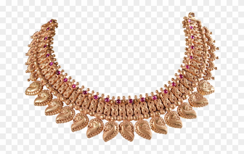 Chettinad Antique Gold Necklace Designs 1812-09 - Necklace Clipart