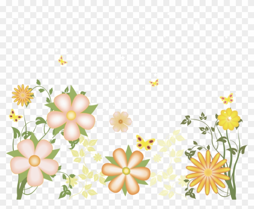 Flower Background Clipart - Decorate Flower Clipart Free - Png Download #2294418