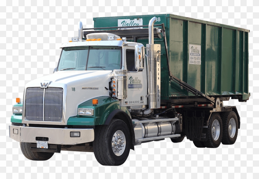 Roll Off Container Bin Service - Trailer Truck Clipart