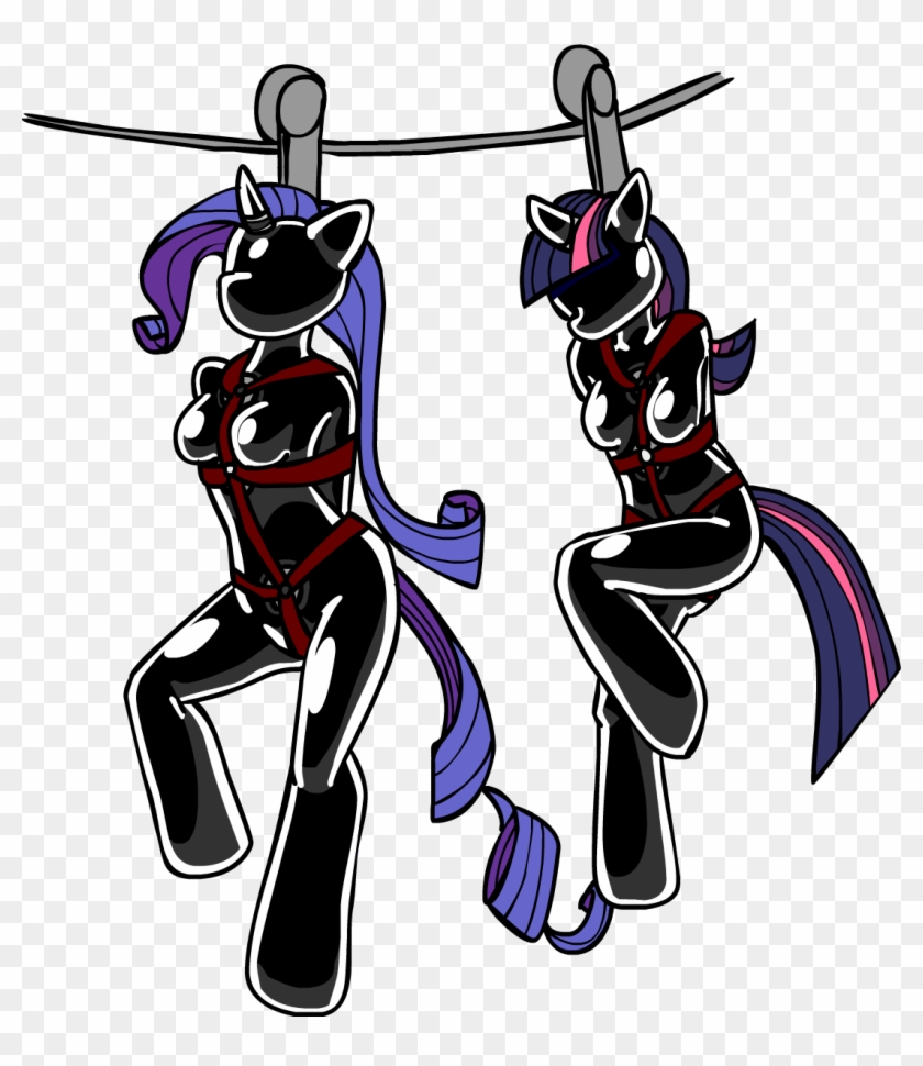 Suited Twilight And Rarity In Transport - Cartoon Clipart