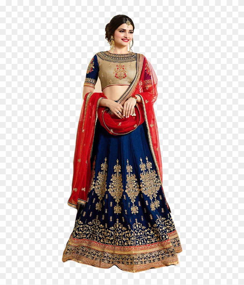 blue colour ghagra choli