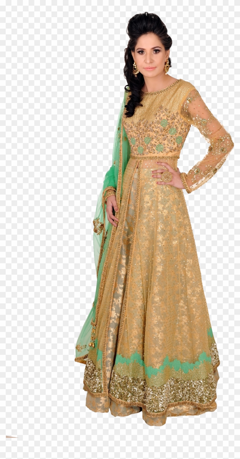 Bride Clipart Lehenga - Front Cut Lehenga Dresses - Png Download #2297117