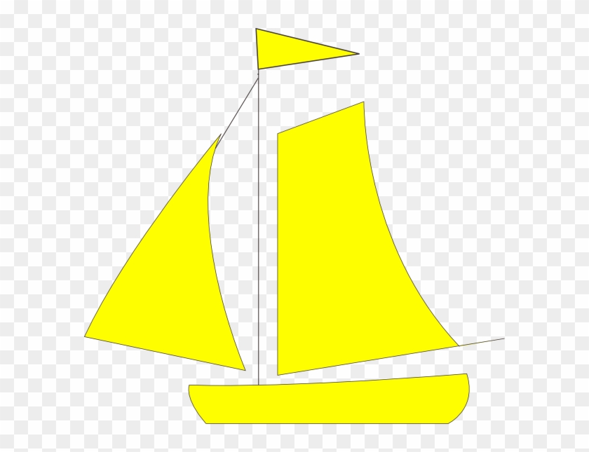 Yellow Sail Boat Clip Art At Clker - Sail - Png Download