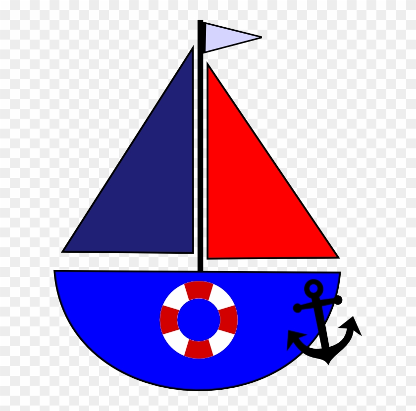 Sailboat, Anchor And Life Preserver - Sailboat And Anchor Clipart - Png Download