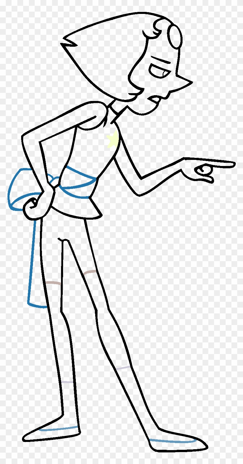 Steven Universe Garnet Lineart - Line Art Clipart