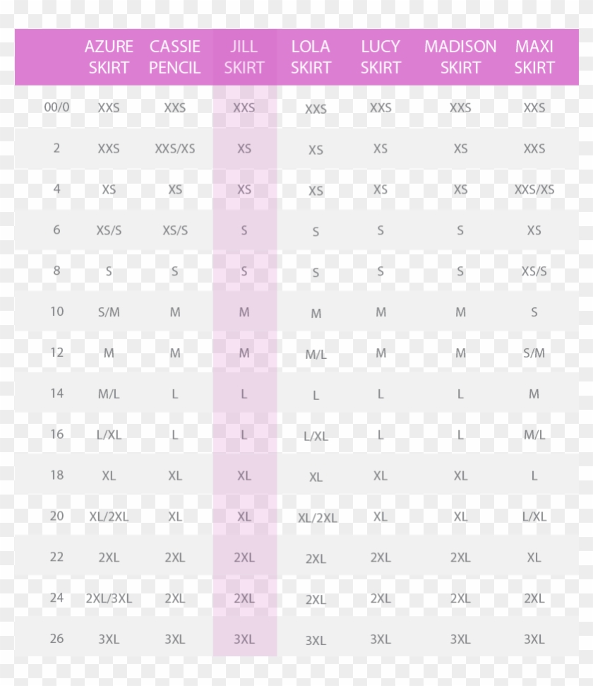 Lularoe Jill Sizing - Lynnae Sizing Lularoe Lynnae Clipart