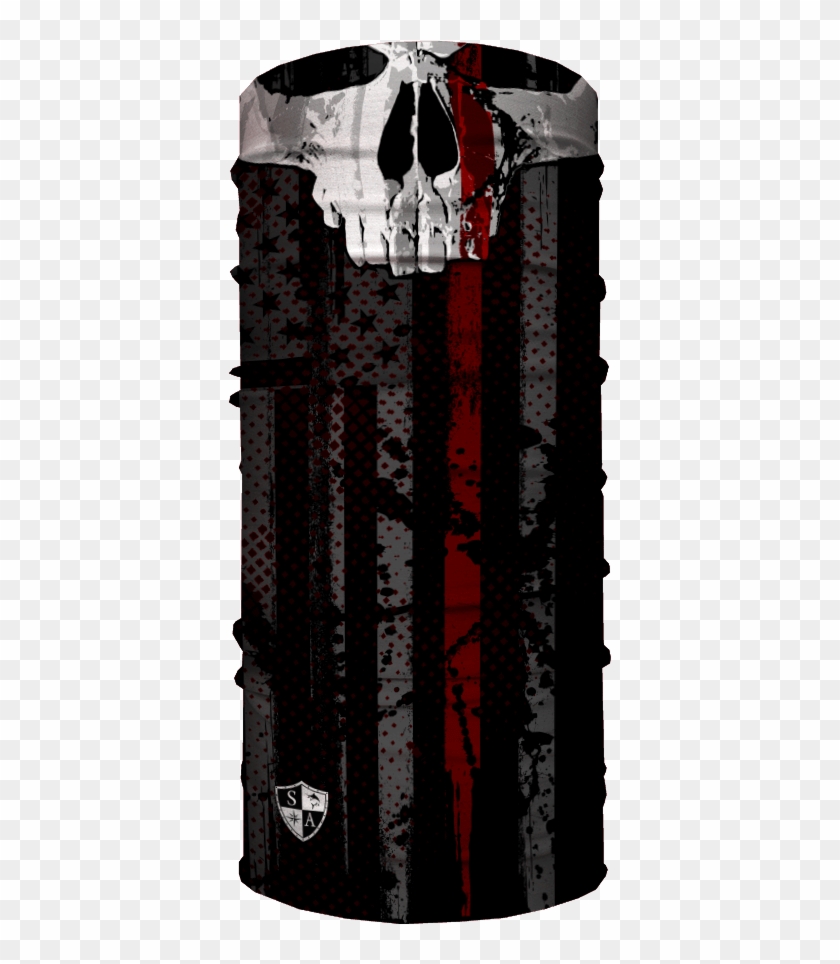 Thin Red Line Skull - Diet Soda Clipart
