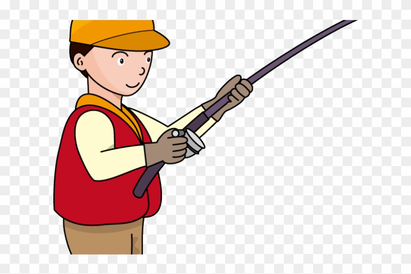 Fishing Rod Clipart Fisherman - Clipart Fisherman With Rod - Png Download #2299151
