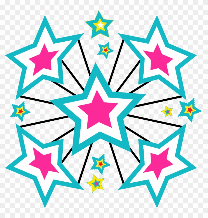 Clipart Para Fiesta Hippy - Estrella Rosa Gif - Png Download