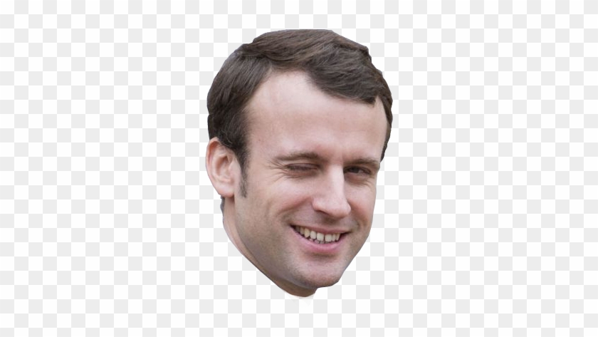 Macron Clin D'oeil Png - Tete De Macron Png Clipart