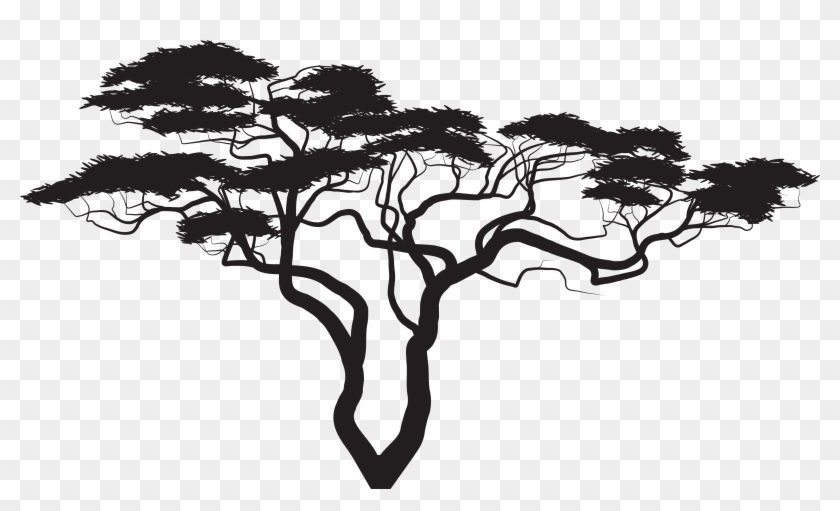Exotic Tree Silhouette Png Clip Art Image - Tree Silhouette Clipart Transparent