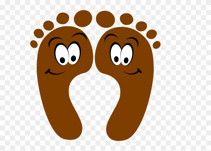 Brown Happy Feet Svg Clip Arts 600 X 522 Px - Png Download