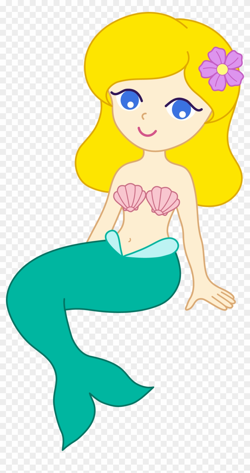 Free Cute Blonde Cliparts Download On - Clipart Blonde Mermaid - Png Download