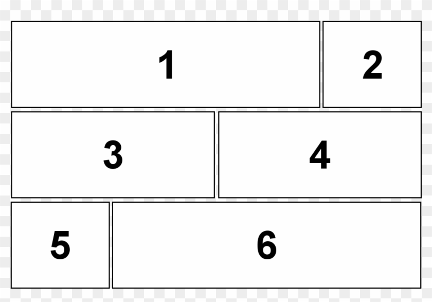 Sunday Comic Strip Layout Half Page - Comic Strip Layout Clipart