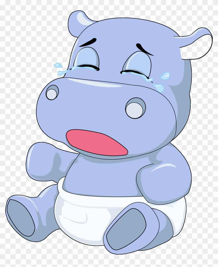This Free Icons Png Design Of Baby Hippo Crying Clipart