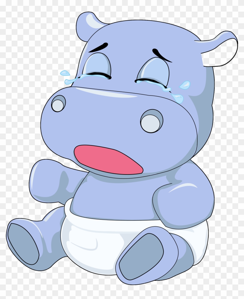 This Free Icons Png Design Of Baby Hippo Crying Clipart #230565