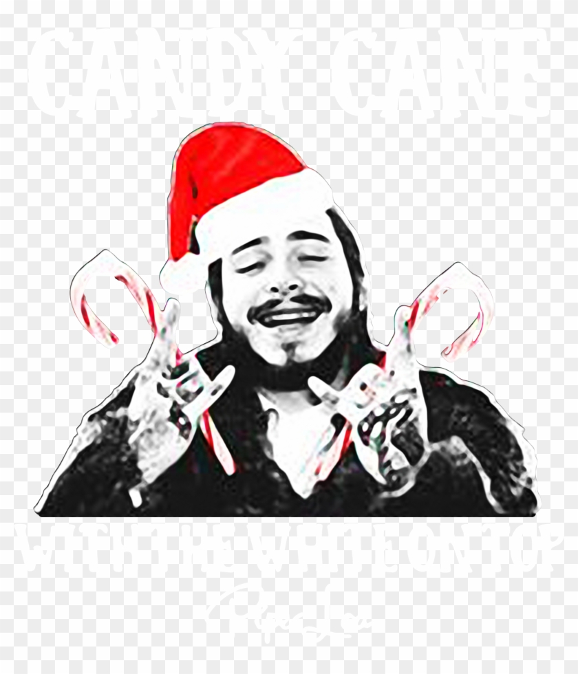 Post Malone Candy Cane With The White On Top Christmas - Post Malone2018 Clipart #230775