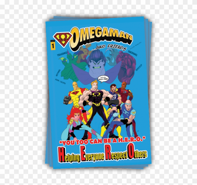 Omegaman And Friends Comic Book - Super Hero Omega Man Clipart