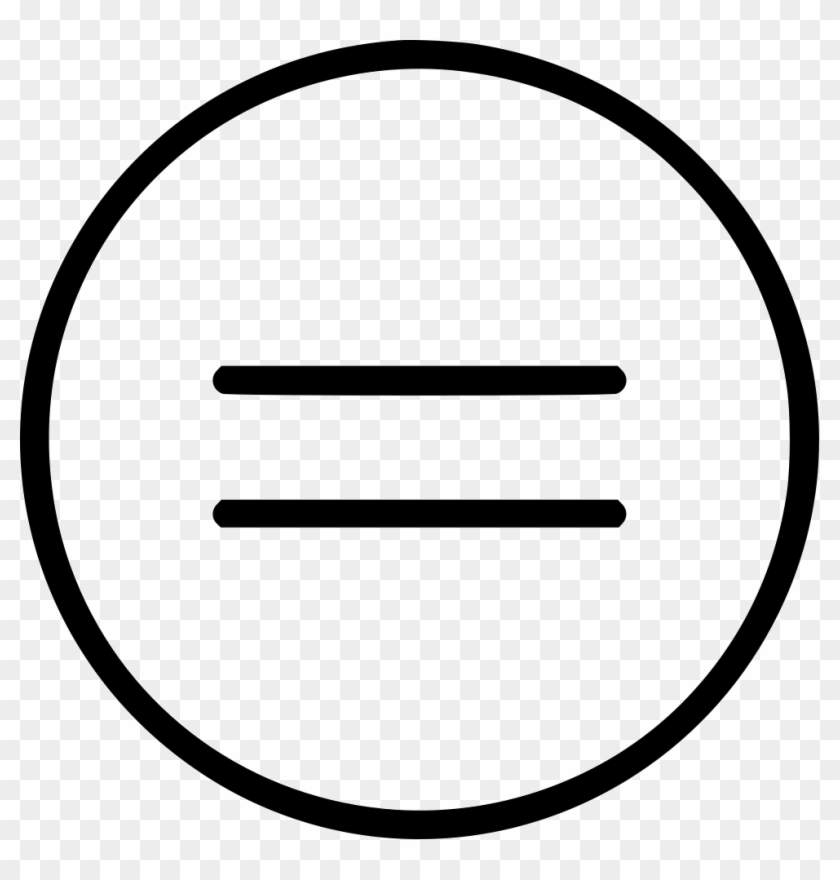 Equal Sign Symbol - Circle Clipart #231108