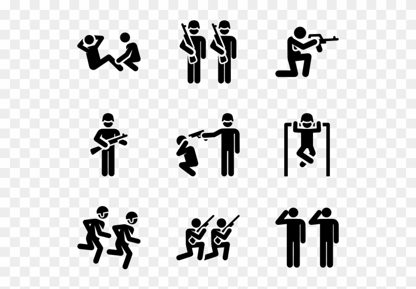 Military Pictograms - Germany Icons Black And White Clipart #231180