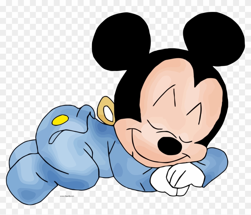 Baby Mickey Mouse Sleeping Clipart Png - Mickey Mouse Baby Png Transparent Png