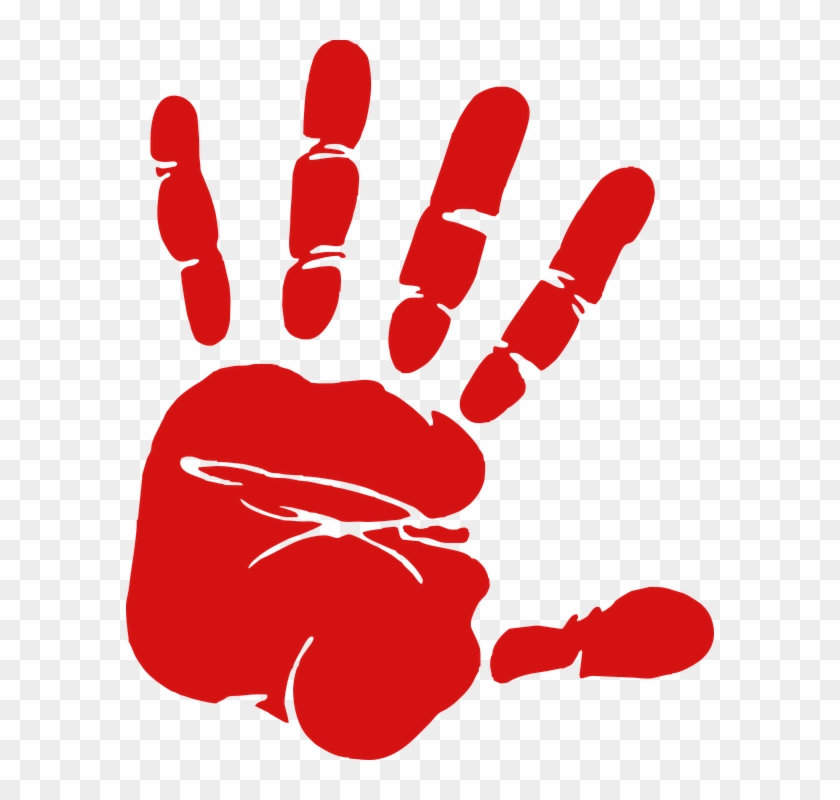 Feet Clipart Red - Red Hand Print Clipart - Png Download