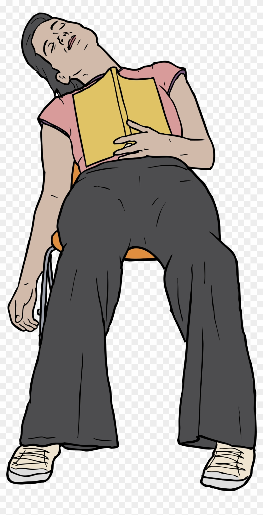 Sleeping Reader Banner Library Stock - Lazy Student Png Clipart #231679