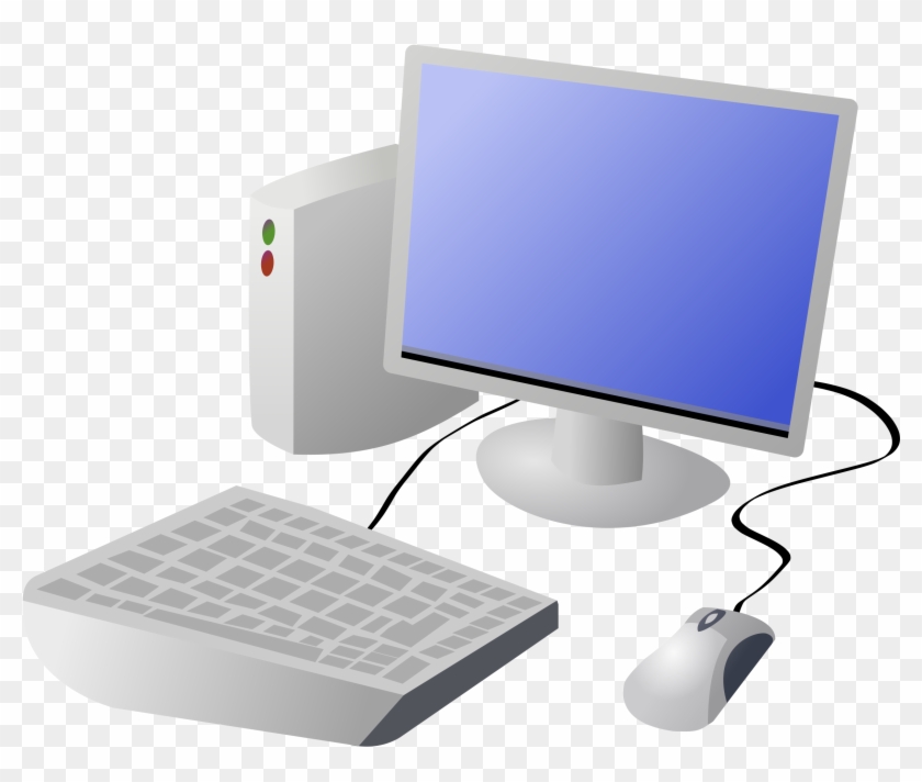 Cartoon Computer And Desktop - Transparent Background Computer Clipart - Png Download