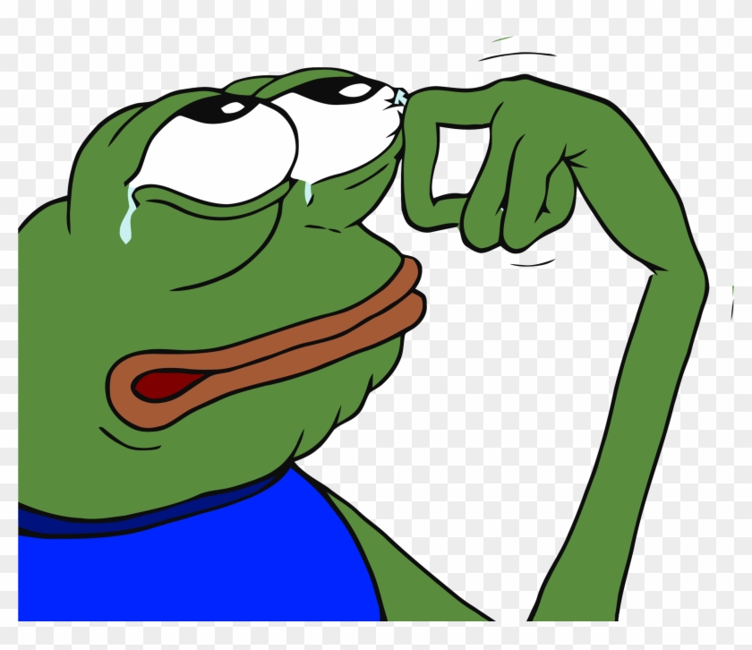 Pepe Was Crying Tears Of Joy At Last Nights Debate - Crying Frog Meme Png Clipart