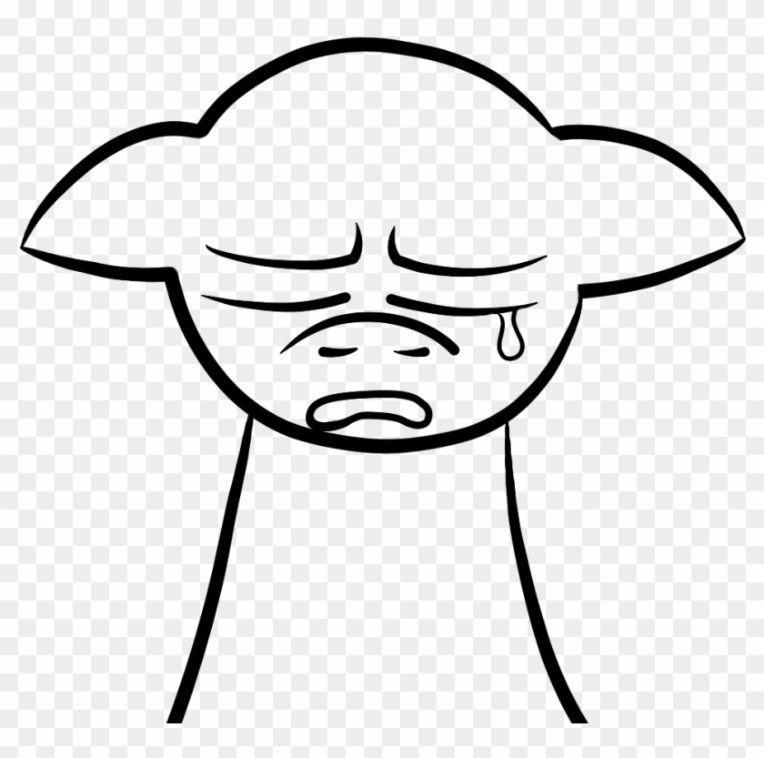 Kb, 1064x954, Crying ) - Line Art Clipart #231953