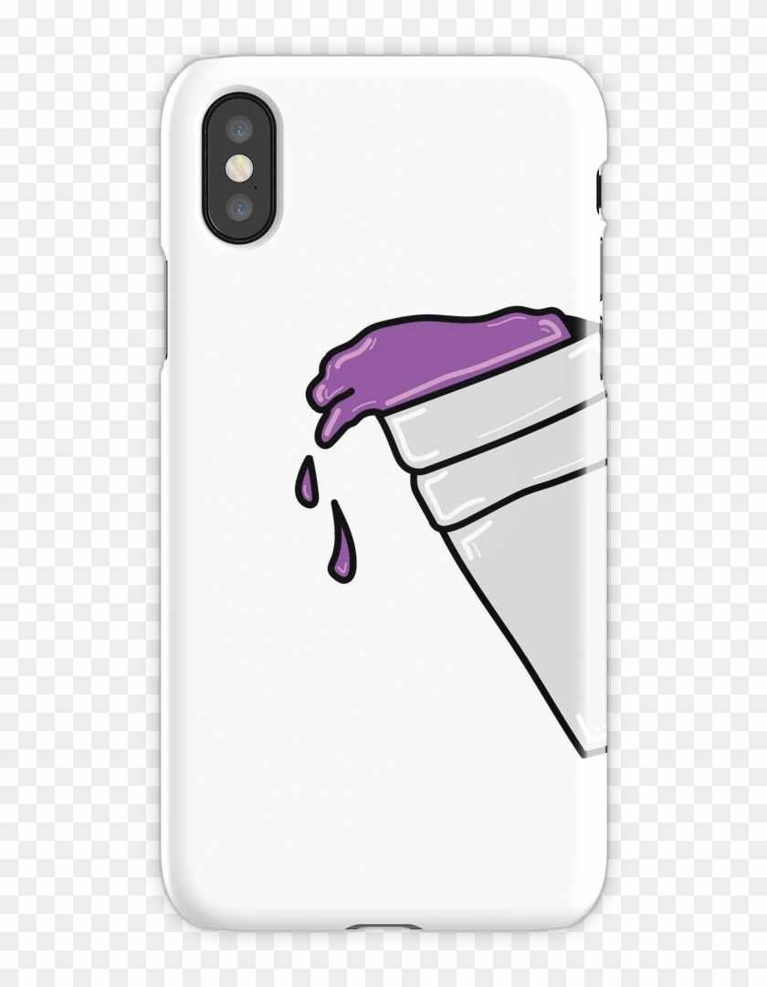 Purple Lean Cup Iphone X Snap Case - Lean Cartoon Clipart #232237