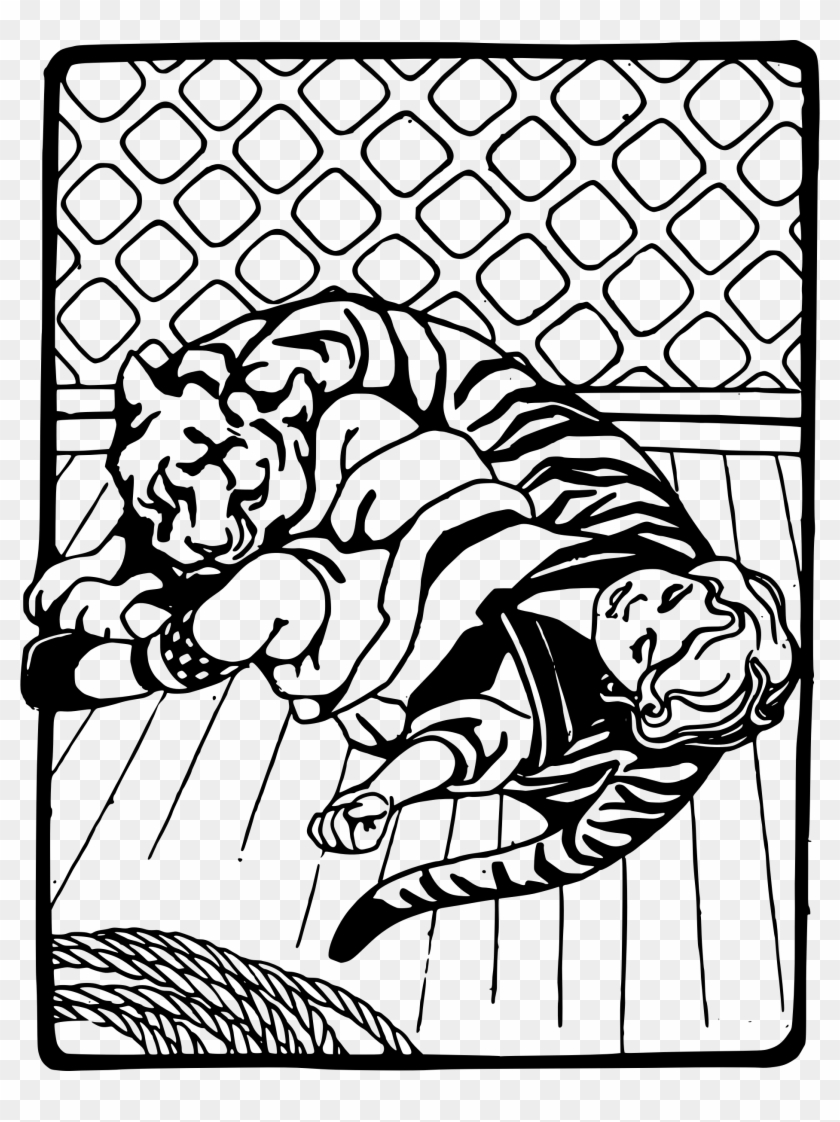 This Free Icons Png Design Of Sleeping With A Tiger Clipart