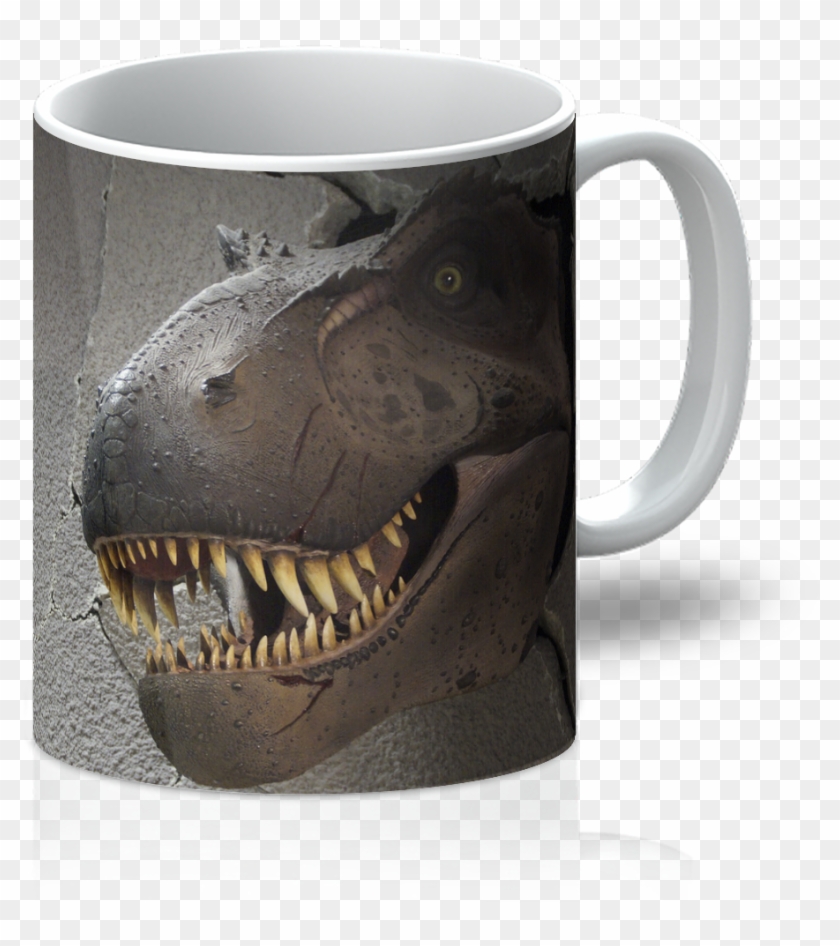 T-rex Through Wall - Mug Clipart #232602